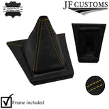 YELLOW STITCH LEATHER GEAR+SURROUND COVER+FRAME FOR MITSUBISHI STARION 82-89