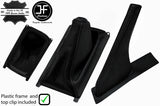 BLACK&BLACK LETHR GEAR GAITER WITH FRAME+HANDBRAKE GAITER FOR HONDA CIVIC 88-95