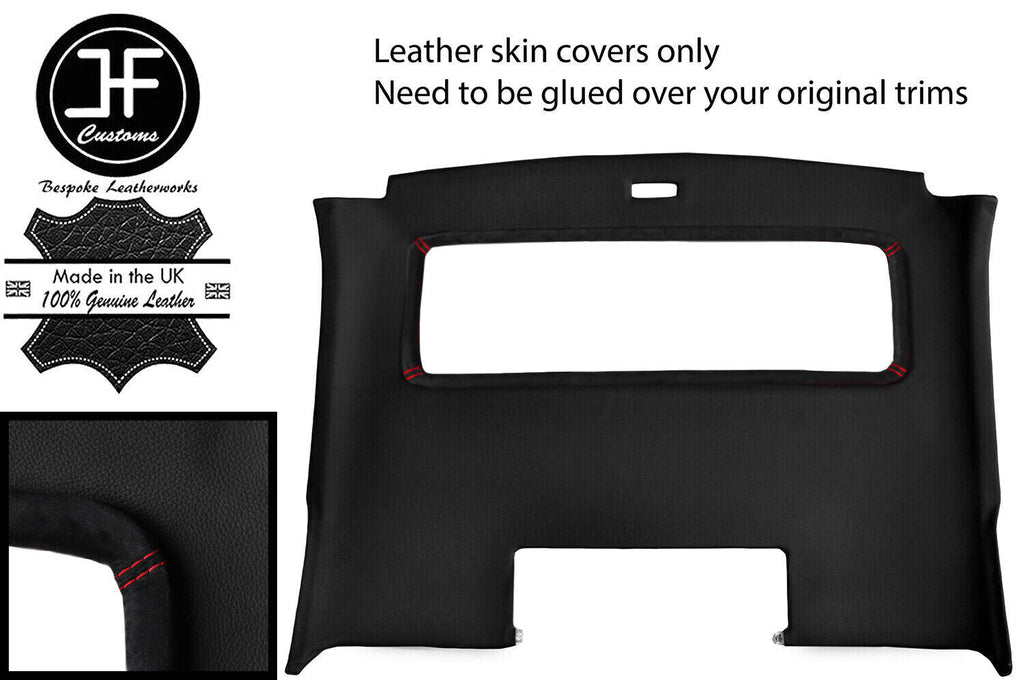 RED STITCH ROOF PANEL HEADLINING LEATHER & SUEDE COVER FOR PORSCHE 928 JF2