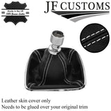 WHITE STITCH ITALIAN LEATHER GEAR GAITER FITS FORD S-MAX 06-14 CUSTOM NEW