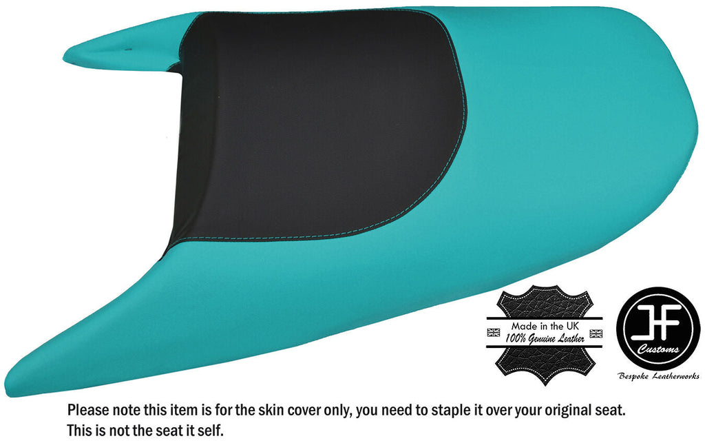 BLACK TEAL VINYL CUSTOM FOR YAMAHA XL700 XL760 XL1200 LTD 98-04 REAR SEAT COVER