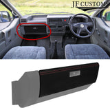 RED STITCH LEATHER GLOVE BOX COVER FITS VW T4 TRANSPORTER CARAVELLE CAMPER
