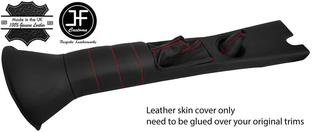 RED STITCHING CENTRE CONSOLE TUNNEL REAL LEATHER COVER FITS CATERHAM SEVEN S3