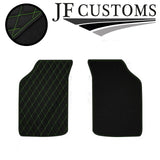 GREEN DIAMOND STITCH VINYL 4XTAILORED FLOOR CARPET FOR GOLF MK2 74-83 JF 1