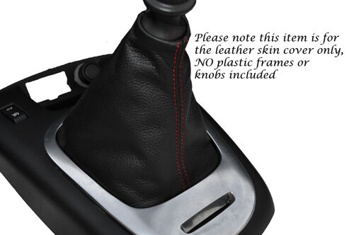RED STITCH MANUAL LEATHER GEAR GAITER FITS RENAULT SCENIC MK3 09-14 CUSTOM NEW