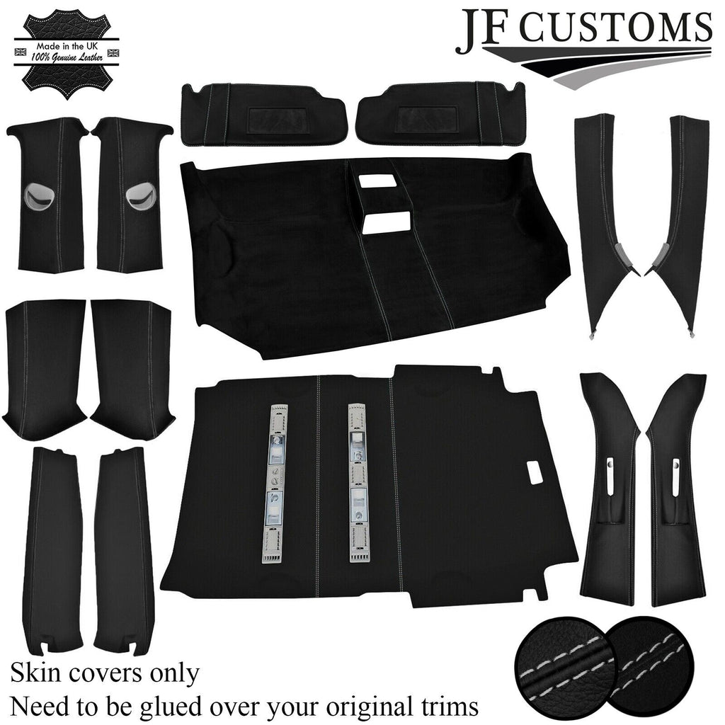 L GREY STITCH LEATHER & SUEDE TOP RECOVERY KIT COVERS FOR VW T5 TRANSPORTER