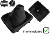 BLACK STITCH LEATHER MANUAL GEAR GAITER WITH PLASTIC FRAME FOR AUDI A3 13-18