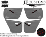 RED STITCH LEATHER 4X DOOR HANDLE COVER FOR ROVER 45 MG ZS 99-05 JF1 CUSTOM NEW