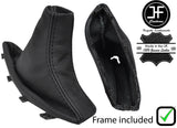 BLACK STITCH REAL LEATHER HANDBRAKE GAITER + PLASTIC FRAME FOR BMW X3 E83 03-10