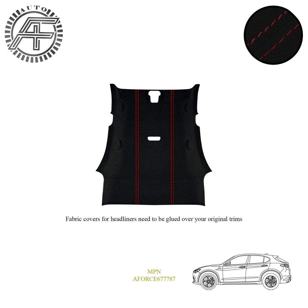 LUXE SUEDE HEADLINER COVER FITS ALFA ROMEO STELVIO 5 DOOR SUV 2016-PRESENT