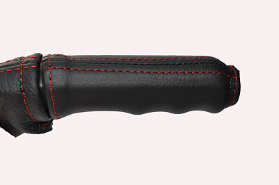 red stitch FITS VAUXHALL OPEL CORSA B 93-00 LEATHER HANDBRAKE HANDLE COVER