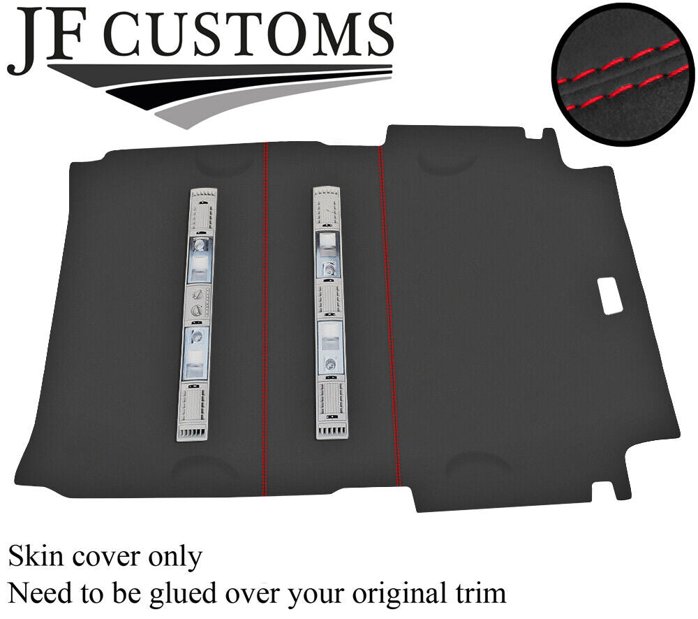 RED STITCH REAR ROOF LINER HEADLINING D GREY LUXE COVER FOR VW T5 TRANSPORTER