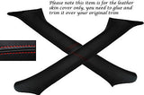 RED STITCH FITS SUBARU IMPREZA WRX STI 98-04 2X WINDSCREEN PILLAR LTHR COVERS