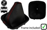 RED STITCH REAL LEATHER MANUAL GEAR + PLASTIC FRAME FOR VW SCIROCCO 08-17