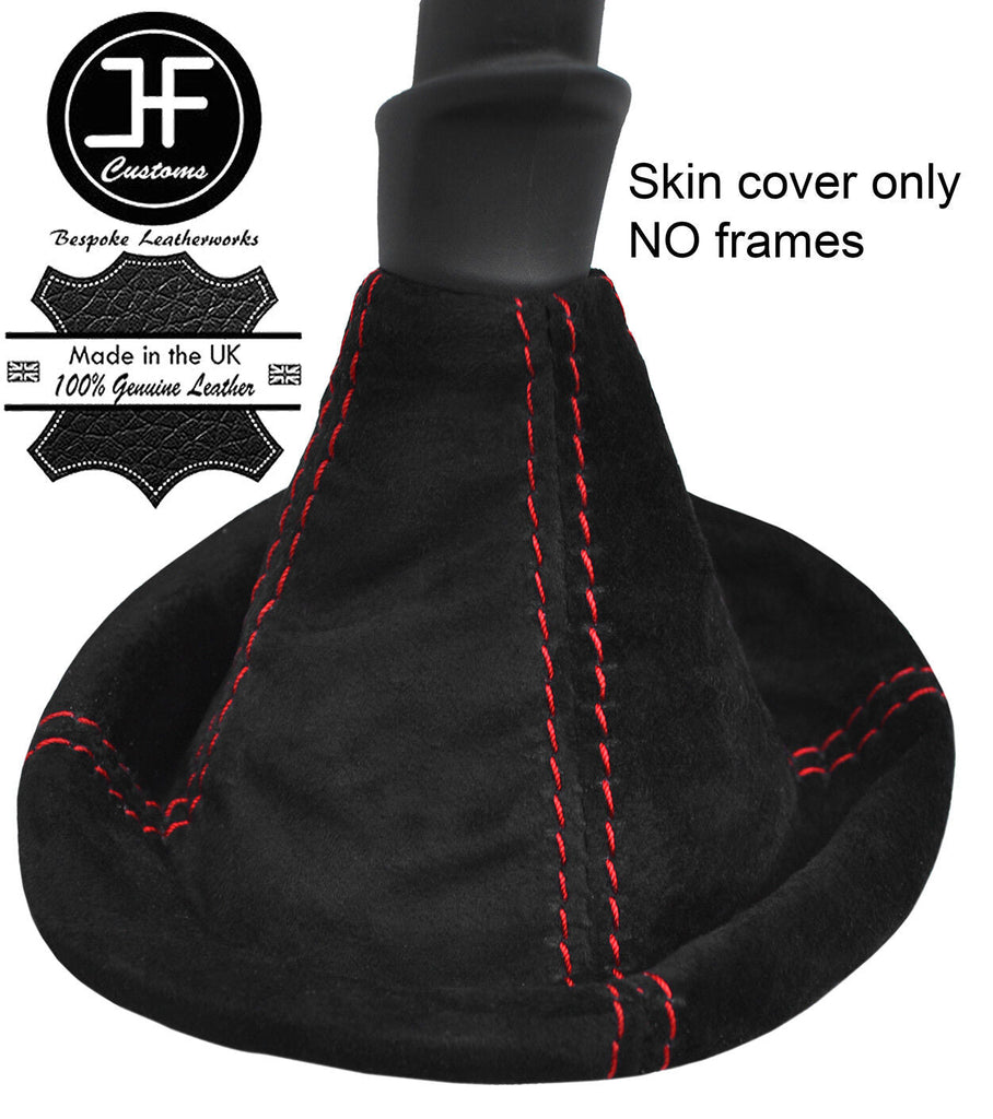 RED STITCH REAL SUEDE MANUAL GEAR GAITER FITS RENAULT MEGANE MK4 16-19