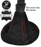RED STITCH REAL SUEDE MANUAL GEAR GAITER FITS RENAULT MEGANE MK4 16-19