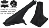 BLACK STITCH TOP GRAIN LEATHER GEAR & HANDBRAKE GAITER FITS MG ZR 2001-2003