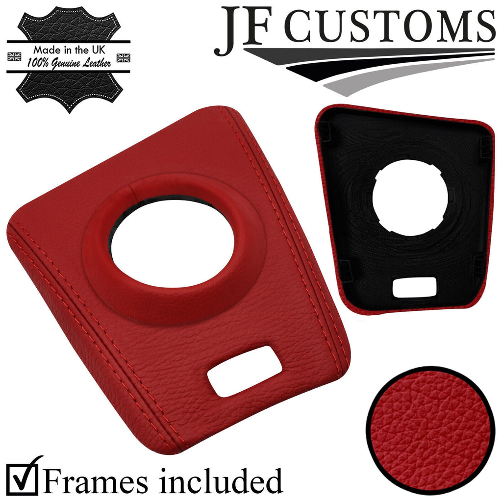 D RED LEATHER SMG AUTOMATIC GEAR SURROUND TRIMS FOR BMW E46 99-05 CUSTOM NEW