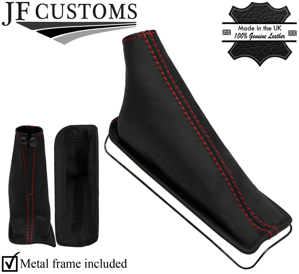 RED  STITCH TOP GRAIN LEATHER HANDBRAKE + METAL FRAME FITS INFINITI I30 95-99