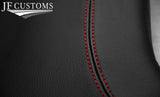 RED STITCH TOP BOOT ROOF FLAP PADDED LEATHER COVER FOR TRIUMPH STAG 70-77
