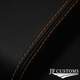ORANGE STITCH ARMREST LID LEATHER SKIN COVER FITS TOYOTA SUPRA MK4 98-02 STYLE 2