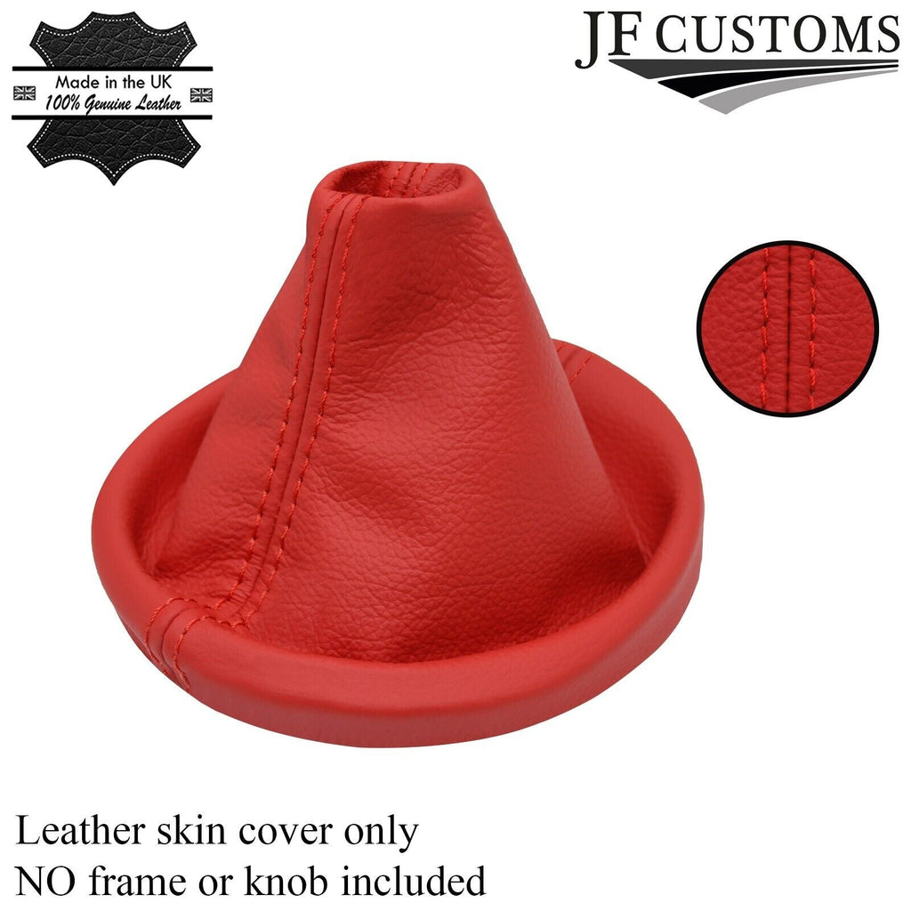 RED LEATHER GEAR GAITER FITS SUBARU IMPREZA WRX STI 15-18 CUSTOM NEW MADE IN UK