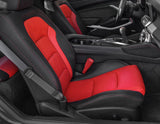 RED  REAL LEATHER 2X SEAT BELT STALK TALL COVERS FITS SMART ROADSTER 2003-2005