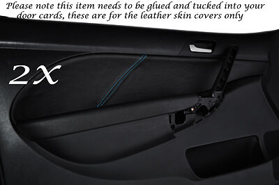 BLUE STITCH FITS HONDA CIVIC&CIVIC TYPE R 01-05 2X FRONT DOOR CARD TRIM COVERS