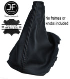 BLACK STITCH LEATHER GEAR GAITER FITS TOYOTA AYGO CITROEN C1 PEUGEOT 108 14-16