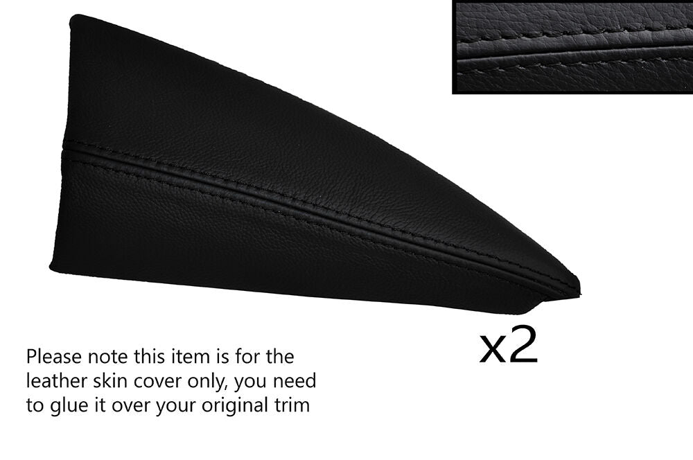 BLACK STITCH 2X FRONT CORNER DOOR TRIM SKIN COVERS FITS MERCEDES ML CLASS W163