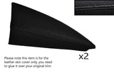 BLACK STITCH 2X FRONT CORNER DOOR TRIM SKIN COVERS FITS MERCEDES ML CLASS W163