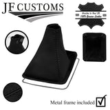 BLACK STITCHING GEAR GAITER + METAL FRAME FITS LEXUS IS200 IS220 IS250 06-13