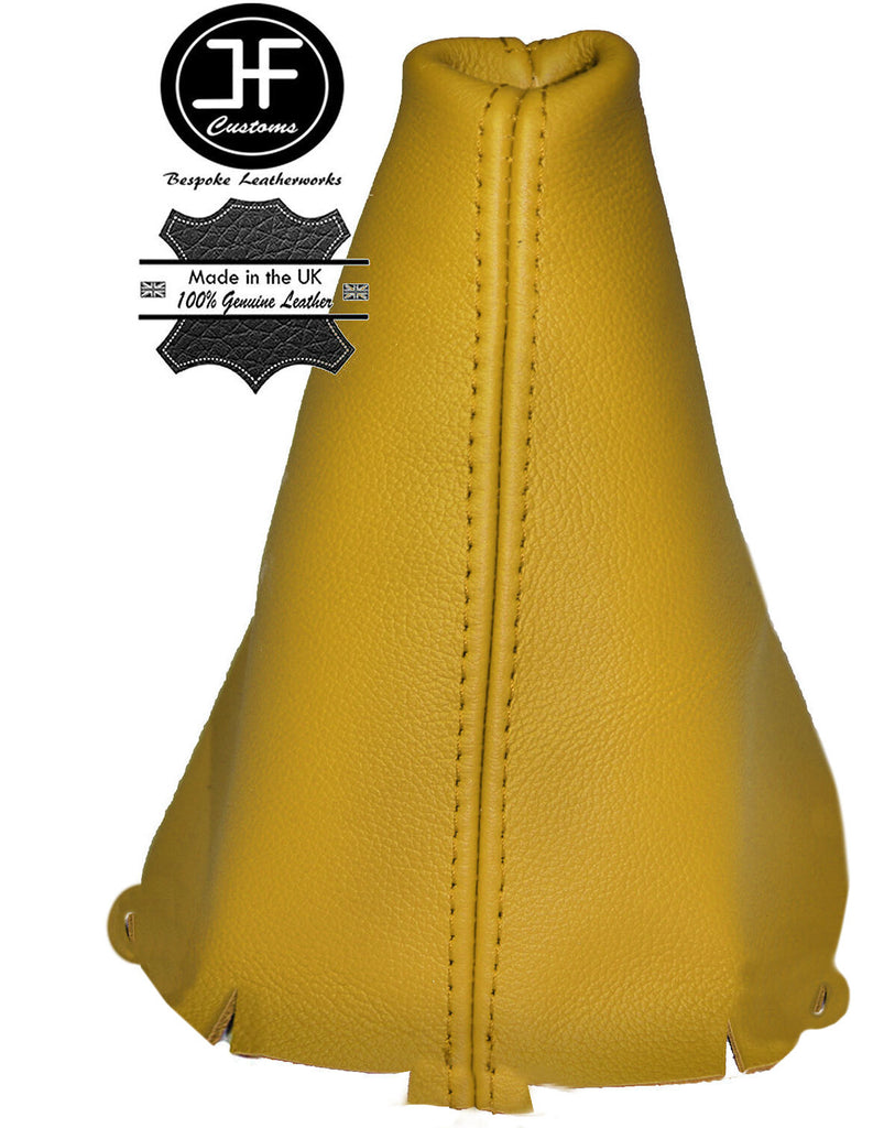 YELLOW LEATHER MANUAL GEAR GAITER FITS AUDI Q5 TDI TFSI QUATTRO 2008-2015