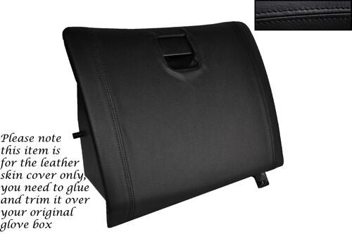BLACK STITCH GLOVE BOX LID LEATHER SKIN COVER FITS MITSUBISHI FTO 1994-2001