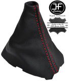 RED STITCH MANUAL REAL LEATHER GEAR GAITER FITS MAZDA CX5 CX-5 2012-2016