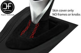 RED CROSS STITCH SUEDE AUTOMATIC GEAR GAITER FOR BMW 2 SERIES F22 F23 13-19