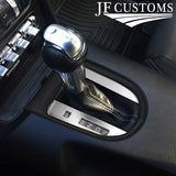 FITS FORD MUSTANG 15-17 BLACK LEATHER AUTO GEAR SHIFT SURROUND TRIM COVER+FRAME