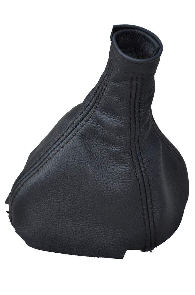 BLACK STITCHING FITS LANCIA DELTA 1986-1994 LEATHER GEAR BLACK  GAITER COVER
