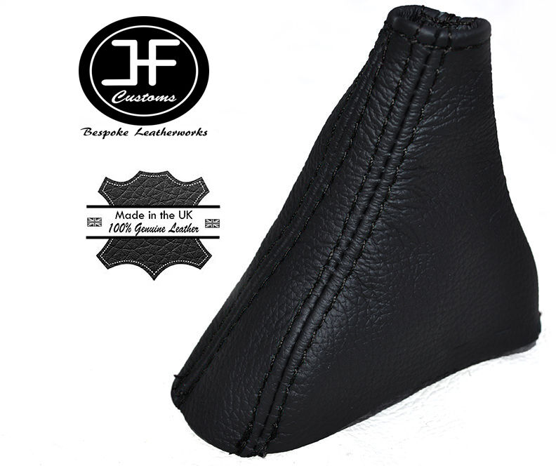 BLACK STITCH AUTO AUTOMATIC ITALIAN LEATHER GEAR GAITER FITS VOLVO XC90 XC 90
