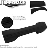 BLACK STITCH 3X DASH TRIM LUXE-SUEDE COVERS FITS LAND ROVER DEFENDER 2007-2016