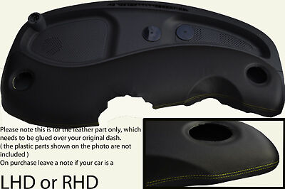 yellow stitching FITS SMART FORTWO PASSION CITY PULSE 98-07 DASH LEATHER COVER