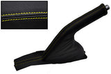 YELLOW STITCHING FITS MAZDA 3 2009+ REAL LEATHER HANDBRAKE GAITER COVER