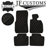 CREAM DIAMOND STITCH VINYL 4X TAILORED FLOOR MAT CARPETS FOR BMW F30 F31 12-16