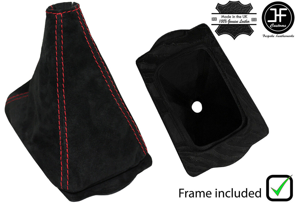 RED STITCH SUEDE GEAR GAITER + PLASTIC FRAME FOR POLARIS RZR S 900 1000 15-20