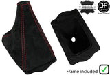 RED STITCH SUEDE GEAR GAITER + PLASTIC FRAME FOR POLARIS RZR S 900 1000 15-20