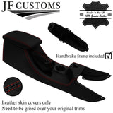 D RED STITCH LEATHER HANDBRAKE + FRAME + CONSOLE COVERS FOR JAGUAR X-TYPE 01-09