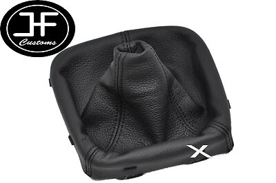 BLACK STITCHING MANUAL LEATHER GEAR GAITER FITS FORD KUGA 2008-2012 CUSTOM NEW