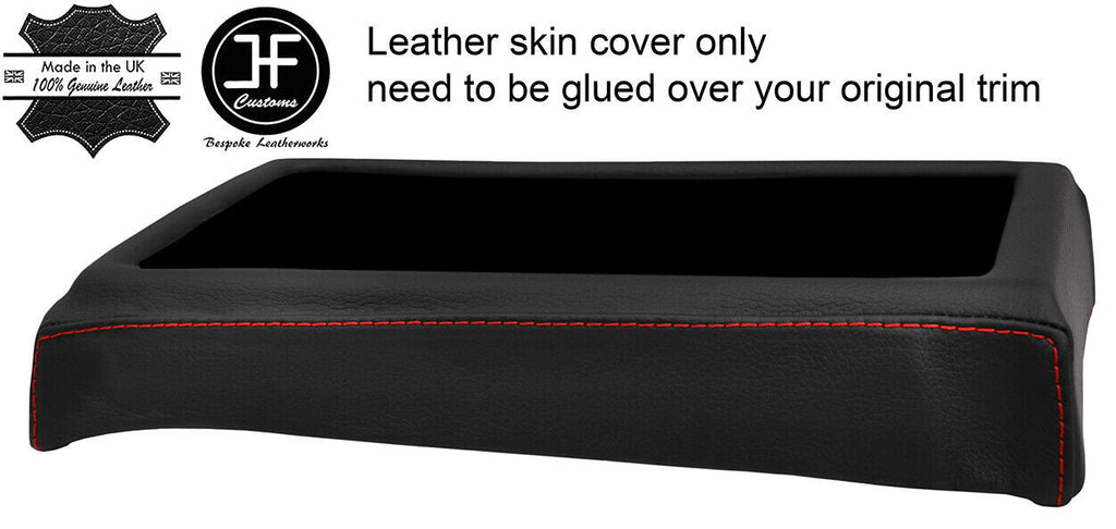 RED STITCH MANUAL GEAR SURROUND LEATHER COVER FITS TOYOTA HILUX SURF 91-96