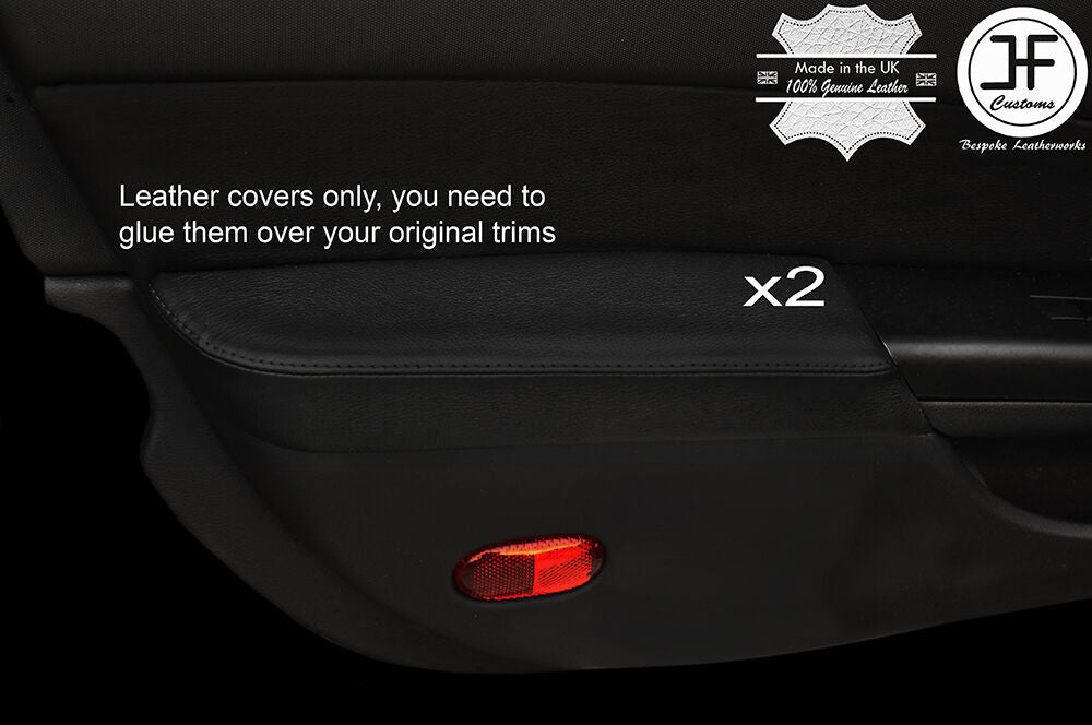 BLACK STITCH 2X DOOR ARMREST LEATHER COVERS FITS 350Z Z33 2007-2009 FACELIFT