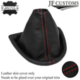 FITS HYUNDAI I10 2013-2021 RED STITCH ITALIAN LEATHER GEAR GAITER COVER
